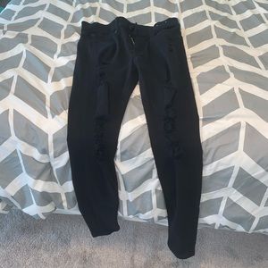 NWOT EXPRESS distressed mid rise jean-leggings